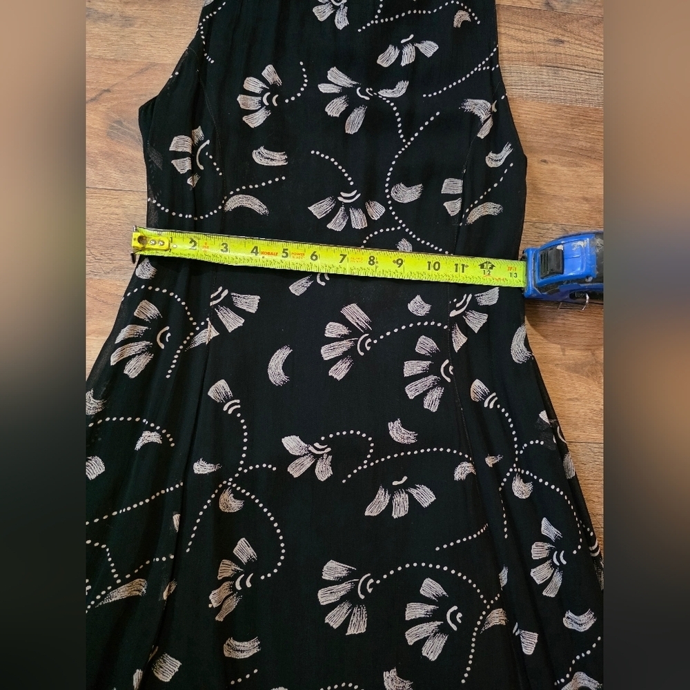 Cache Vintage Women's Black Fit & Flare Open Back Mini Dress Size Small - Picture 5 of 9